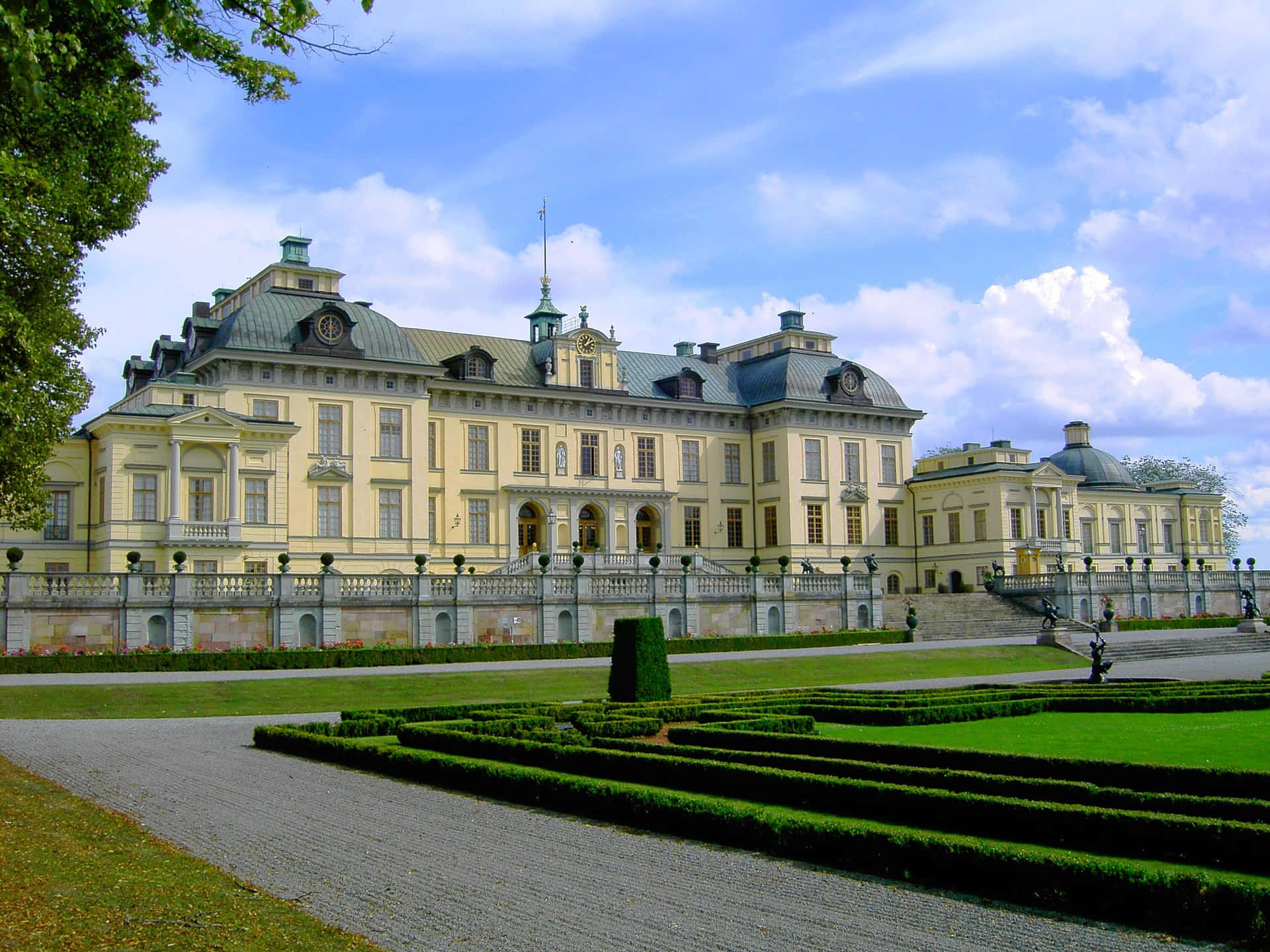 Majestic Drottningholm Palace In Stockholm, Sweden Background