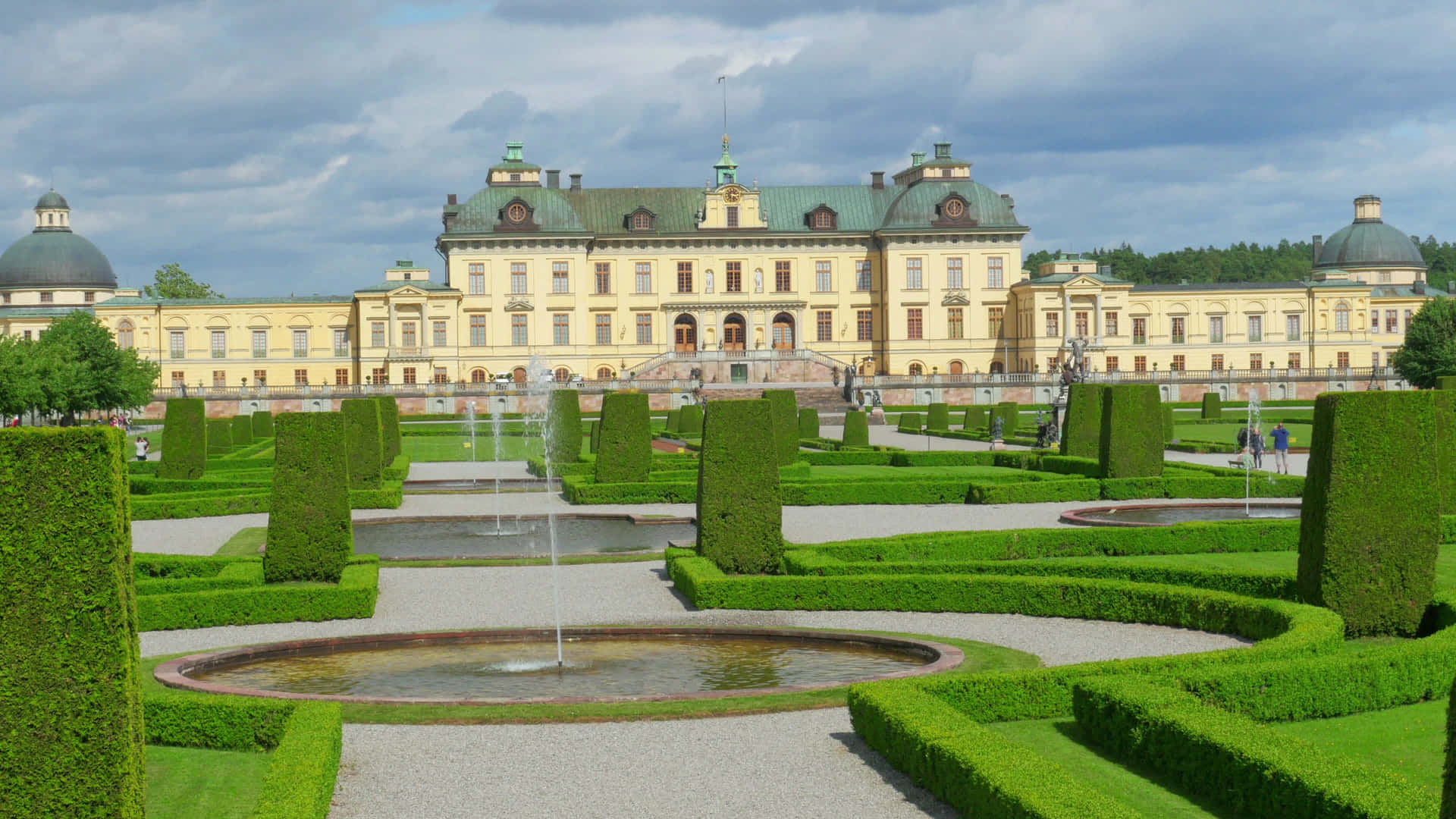Majestic Drottningholm Palace In Stockholm, Sweden Background