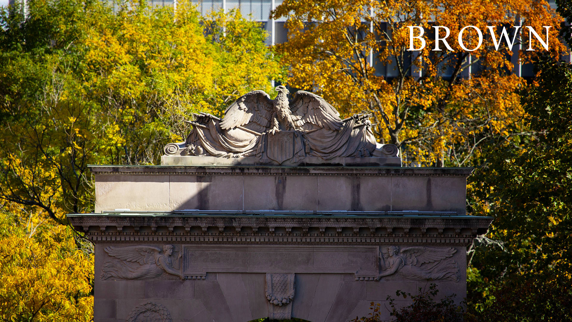 Majestic Eagle Arch At Brown University