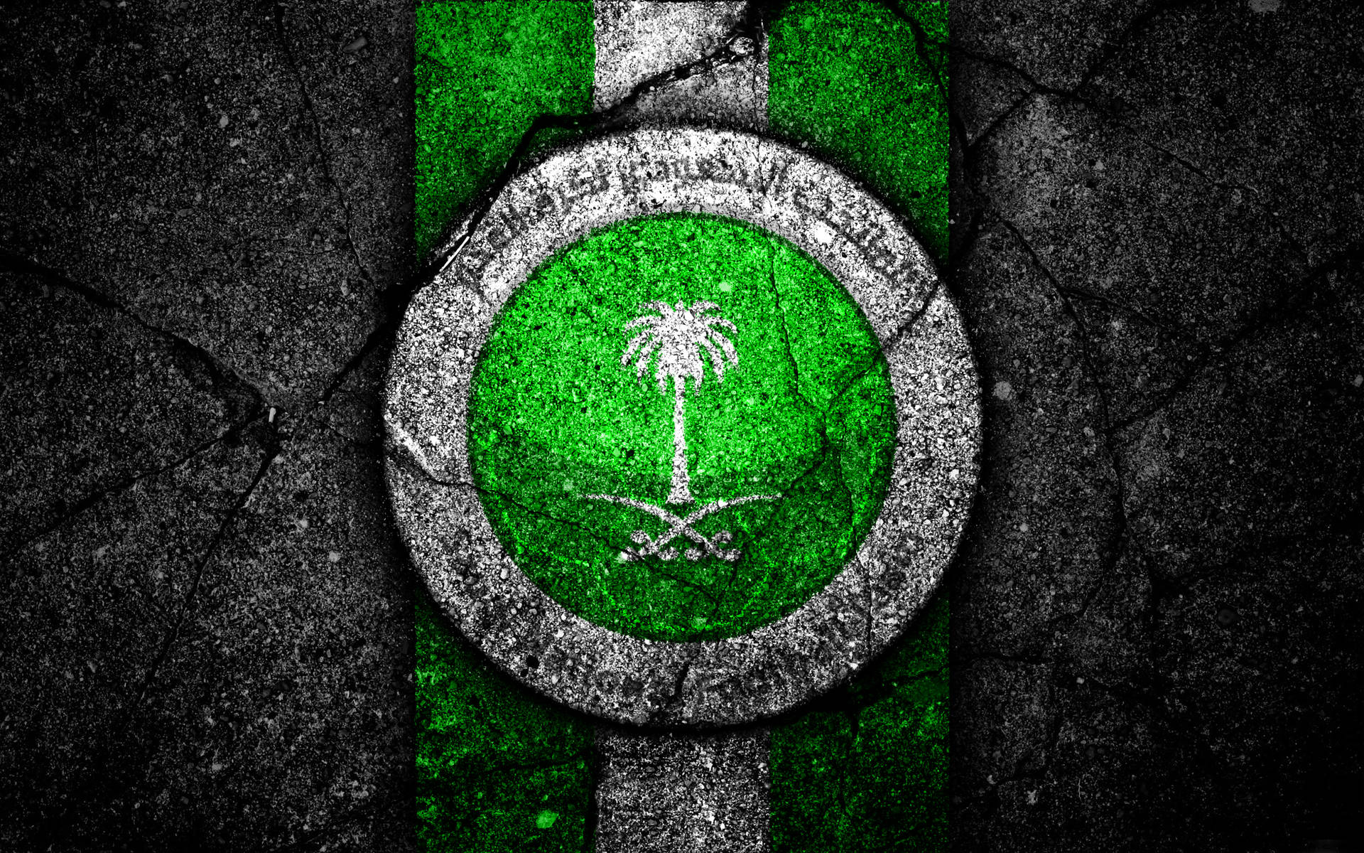 Majestic Emblem Of Saudi Arabia Background