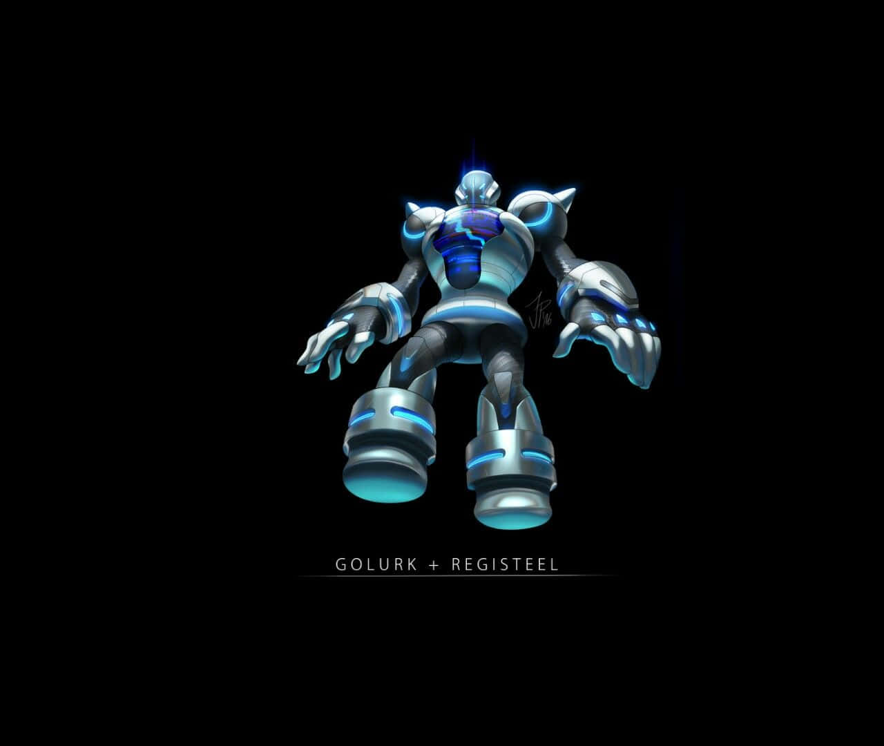 Majestic Encounter Between Golurk And Registeel In A Stunning Pokémon Mashup