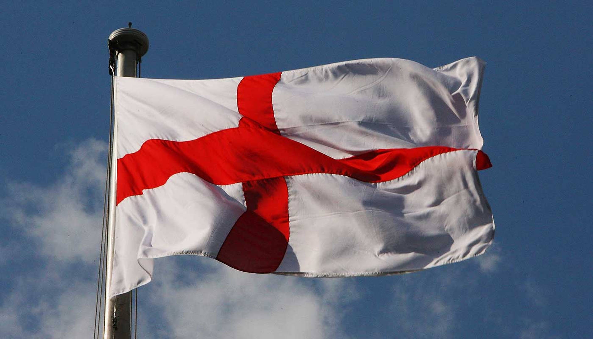 Majestic England Flag On St George’s Day Background