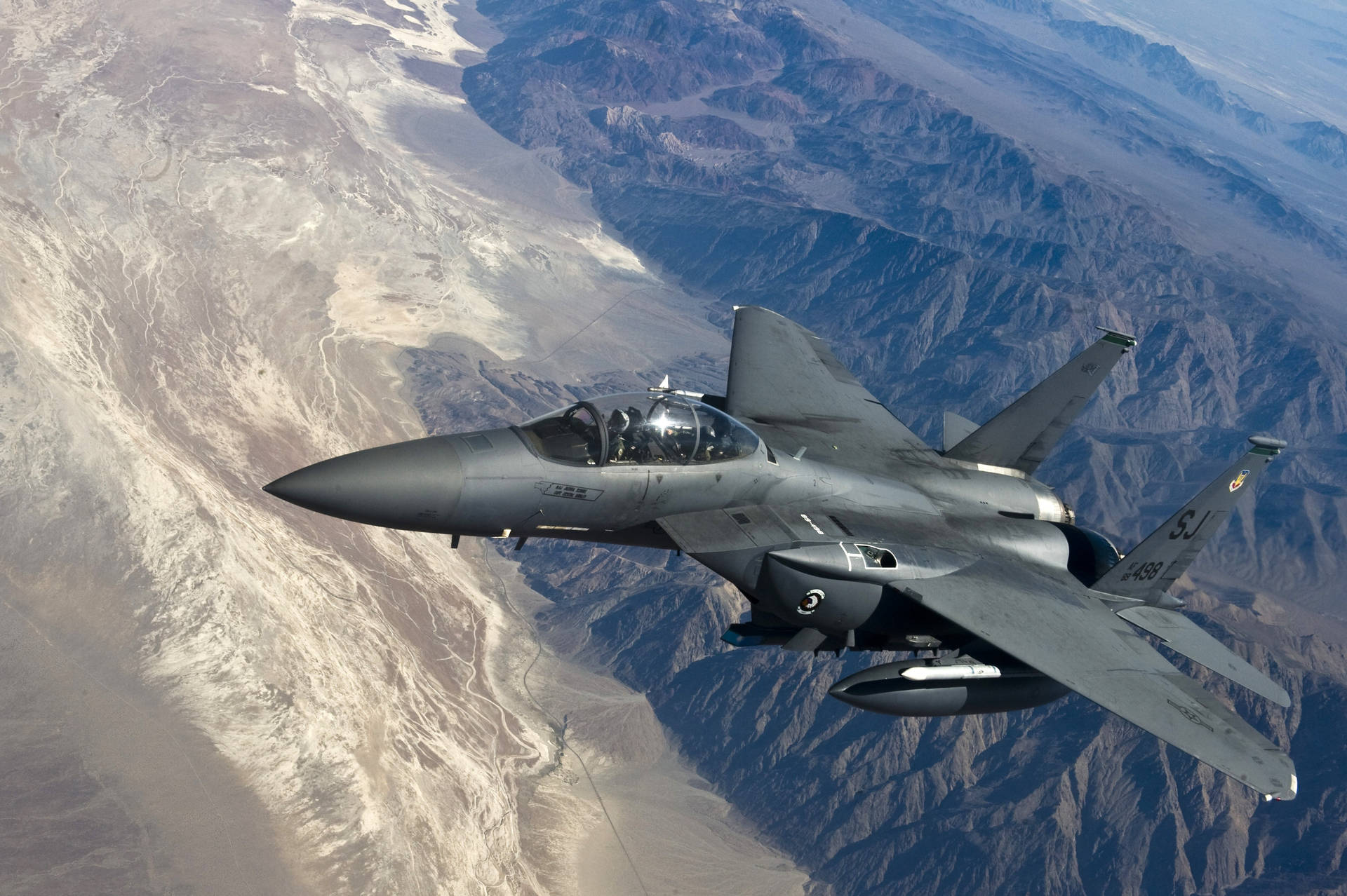 Majestic F-15c Eagle Jet Fighter In Flight Background