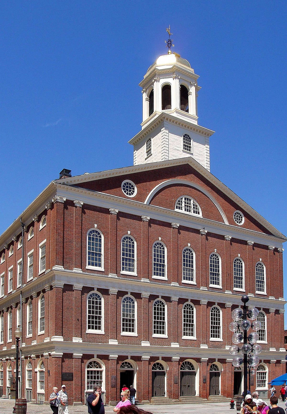 Majestic Faneuil Hall Under The Bright Blue Sky