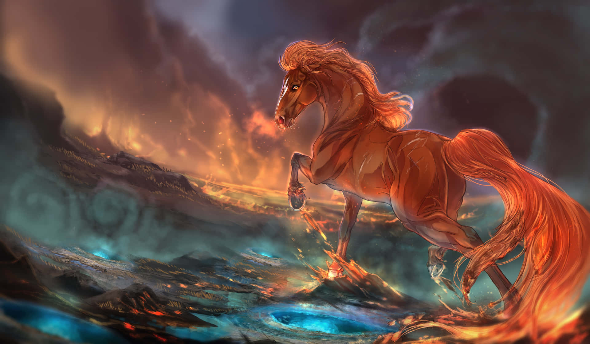 Majestic_ Fire_ Horse_ Artwork