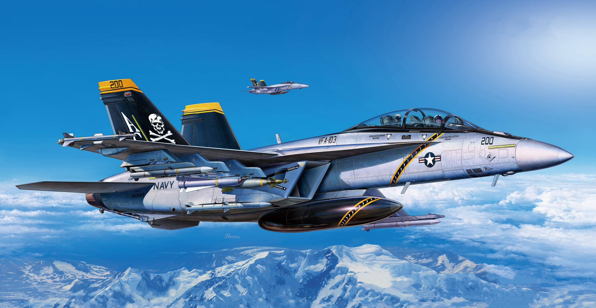 Majestic Flight - F/a-18 Super Hornet Fighter Jet Background