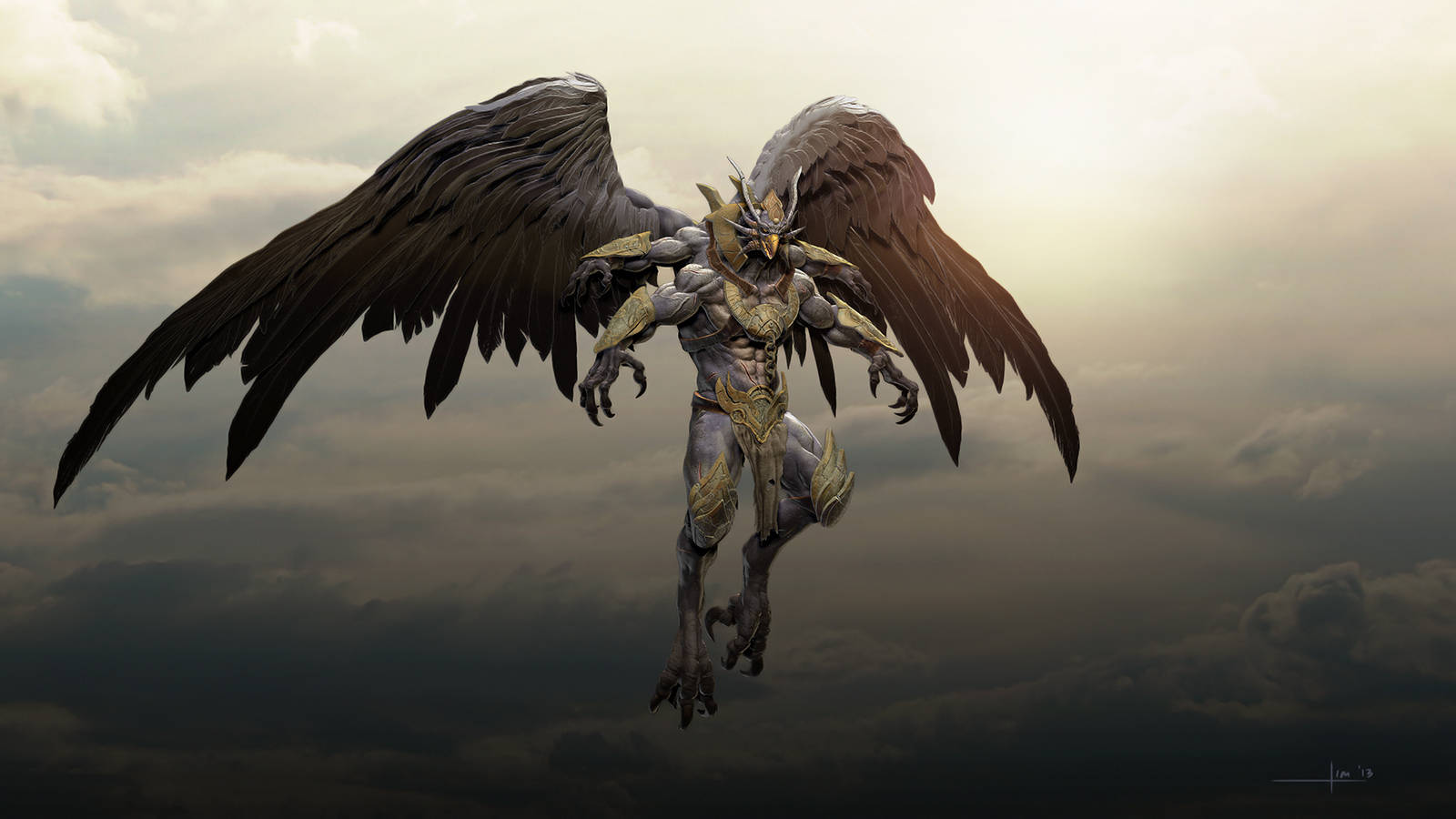 Majestic Flying Garuda Artwork