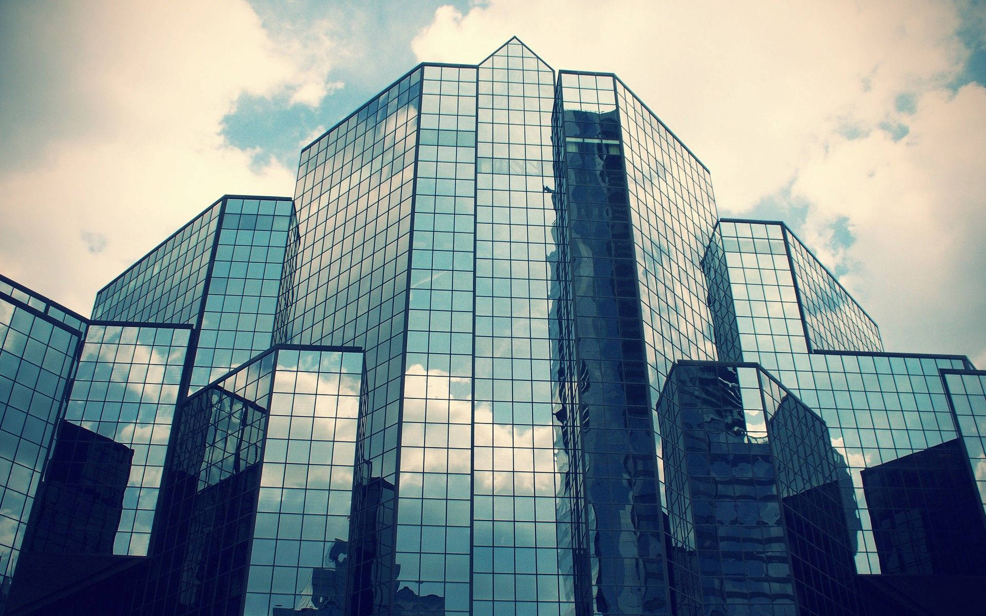 Majestic Glass Corporate Buildings Background