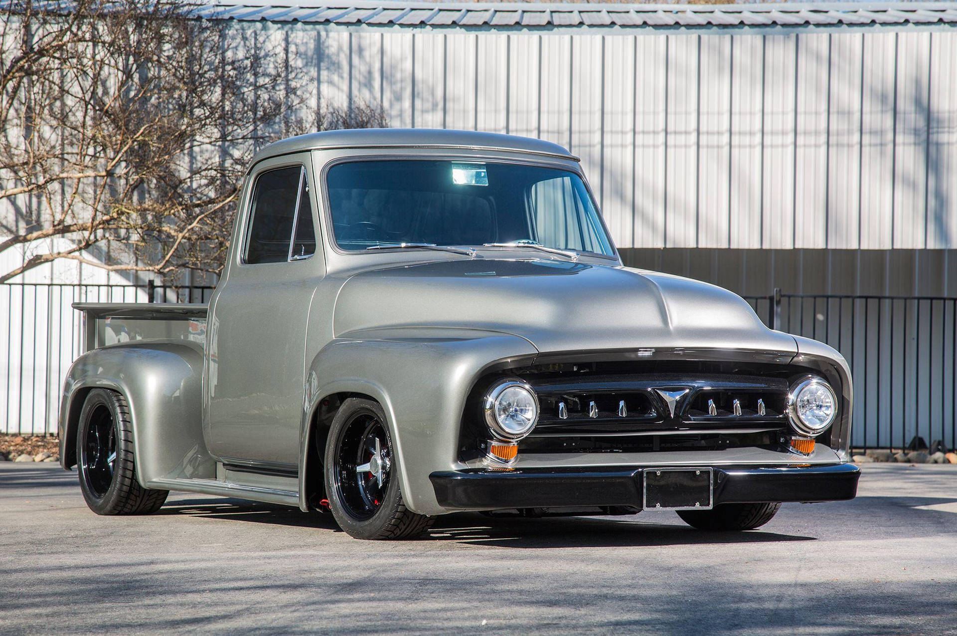 Majestic Glossy Gray Old Ford Truck