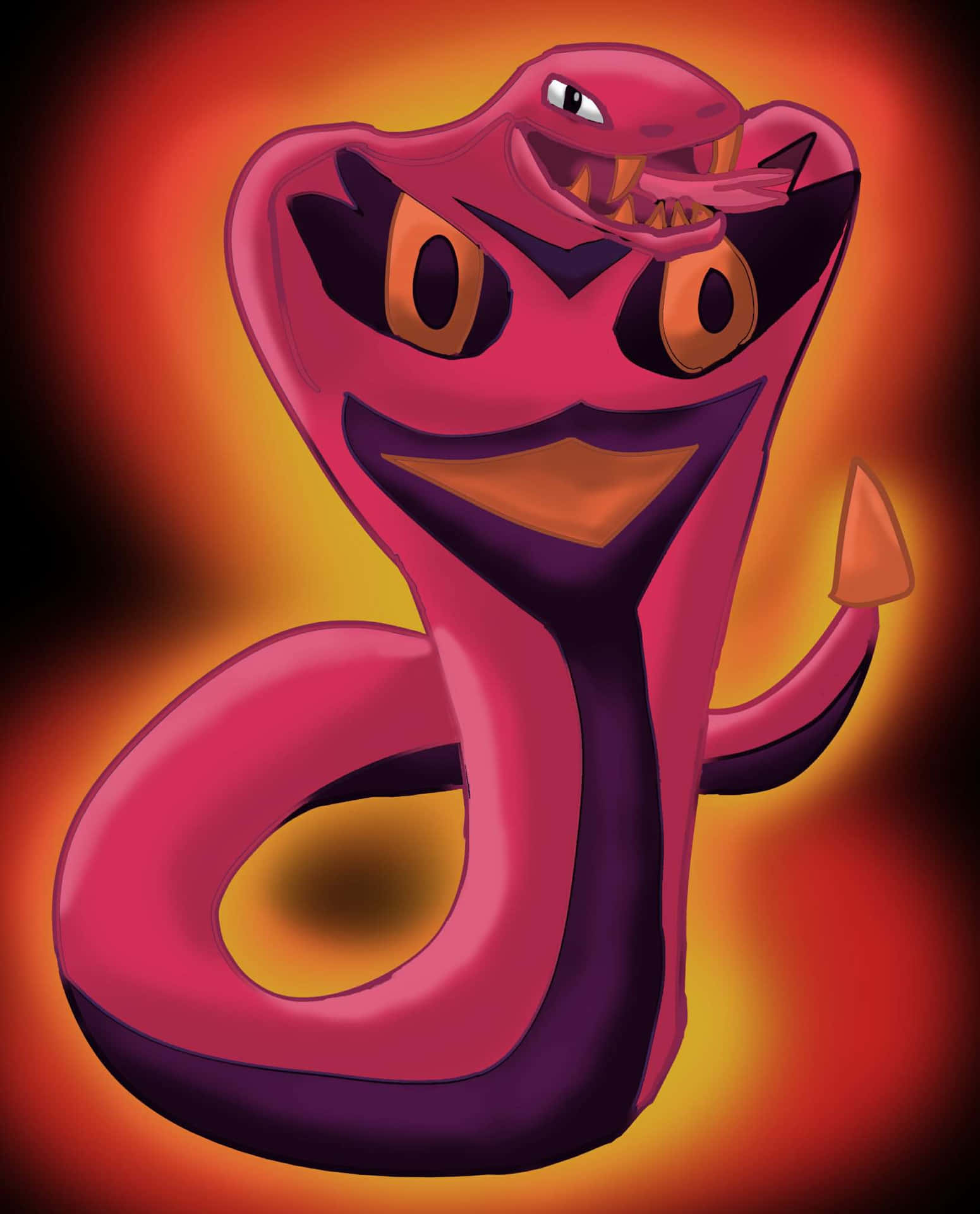 Majestic Glow Of Arbok Ready For Battle Background