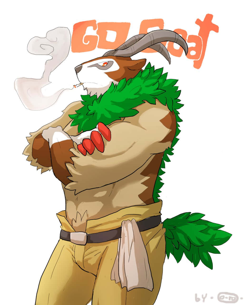 Majestic Gogoat In Vibrant Wilderness