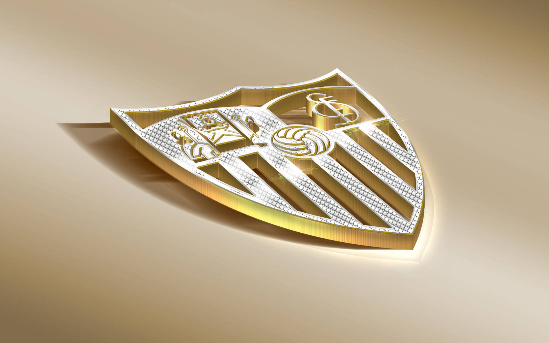Majestic Golden Badge Of Sevilla Fc Background