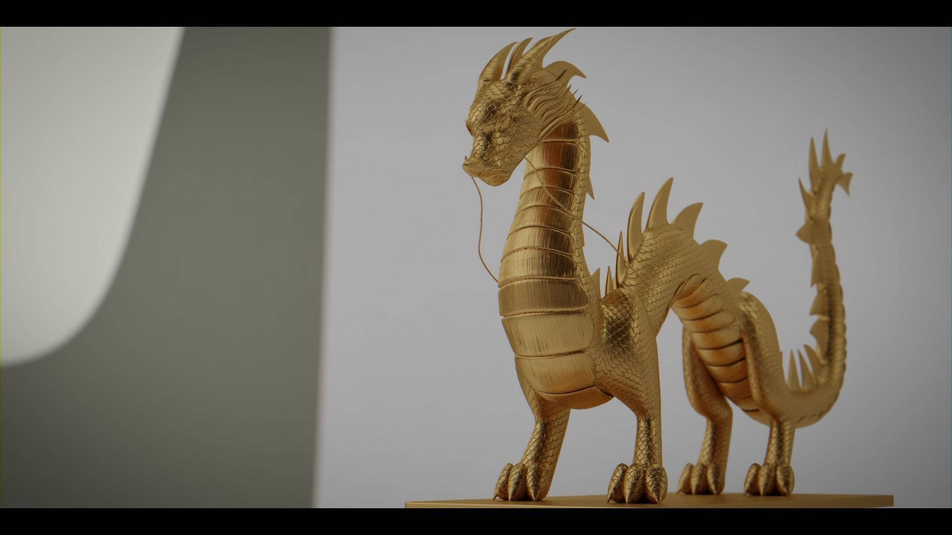 Majestic Golden Dragon In Flight Background