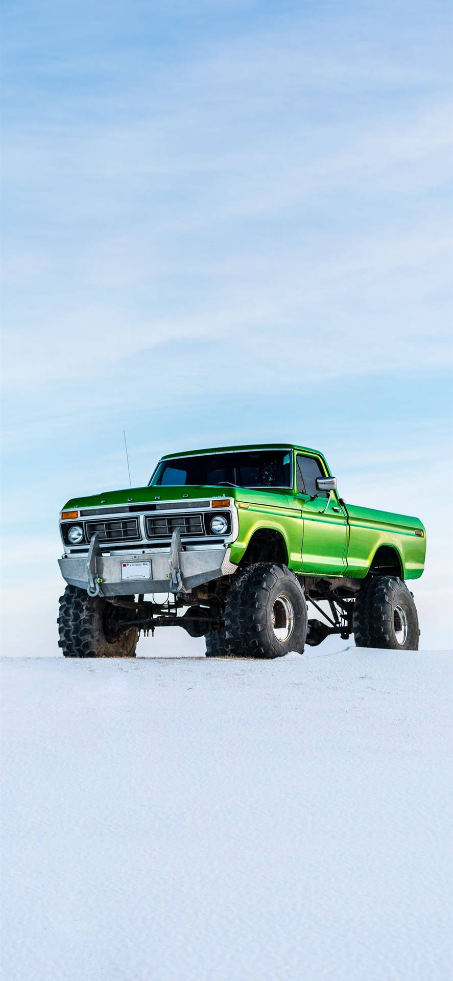Majestic Green Off-road 4x4 Truck Background