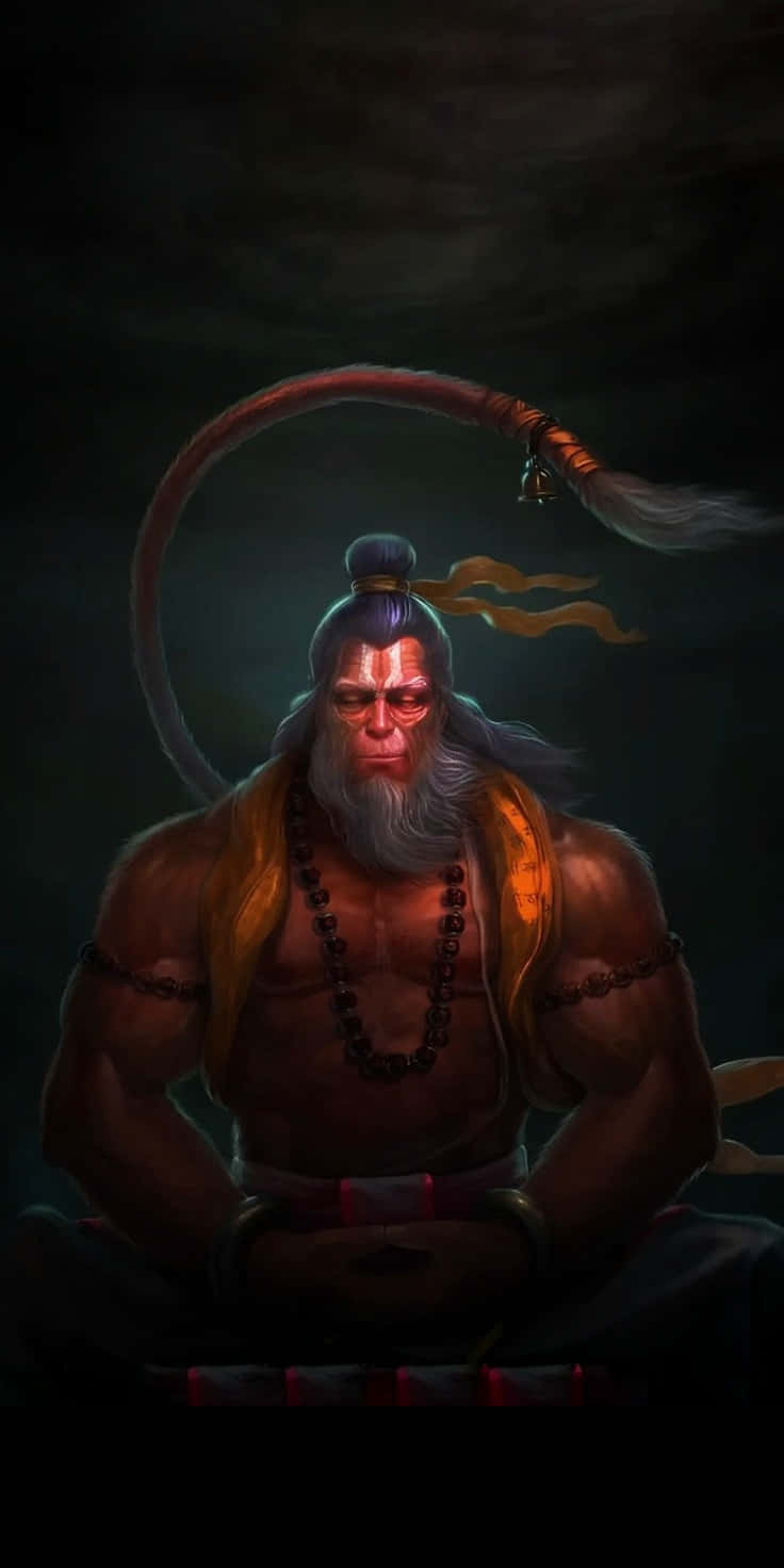 Majestic_ Hanuman_ Artwork Background