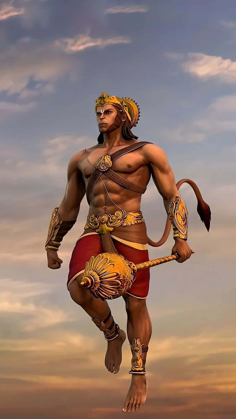 Majestic_ Hanuman_ Artwork Background