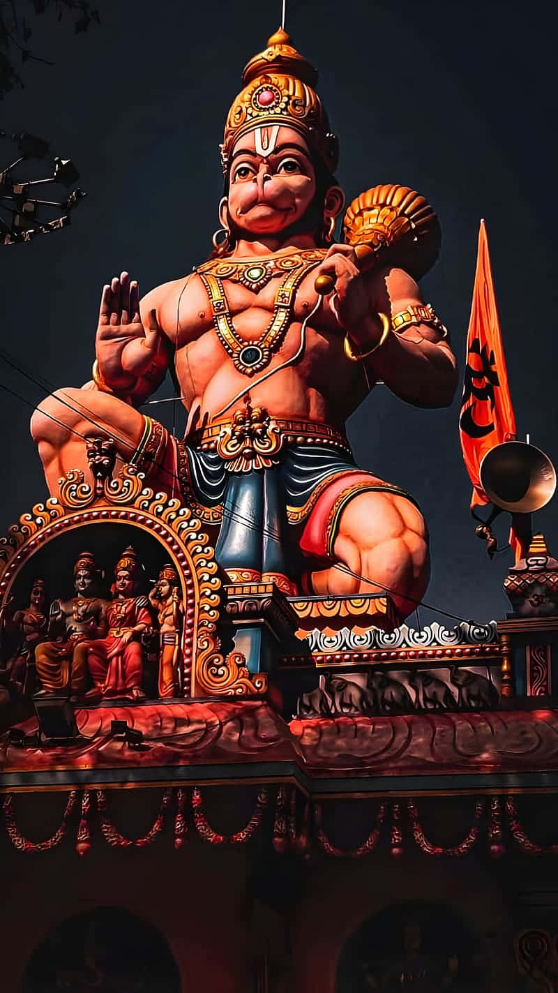 Majestic_ Hanuman_ Statue Background