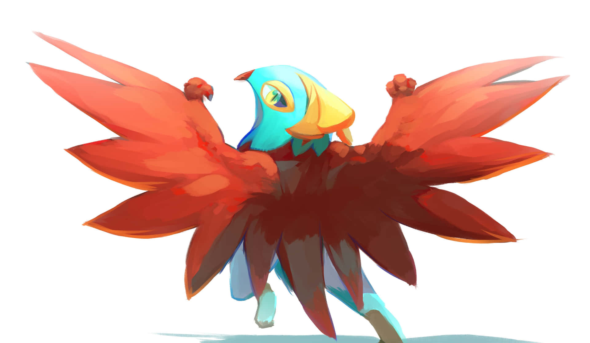Majestic Hawlucha Spreading Its Wings Background