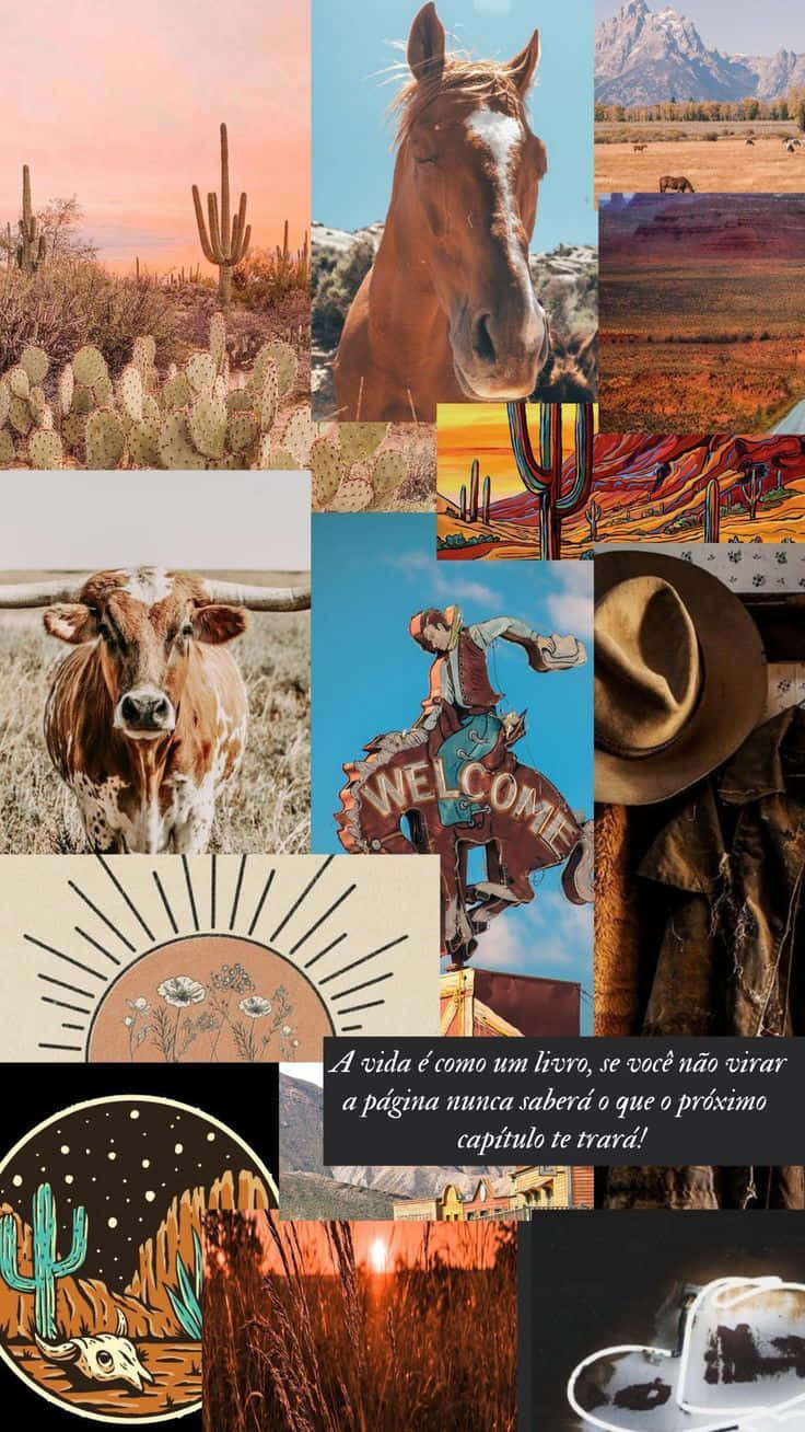 Majestic Horses Striking A Beautiful Collage. Background