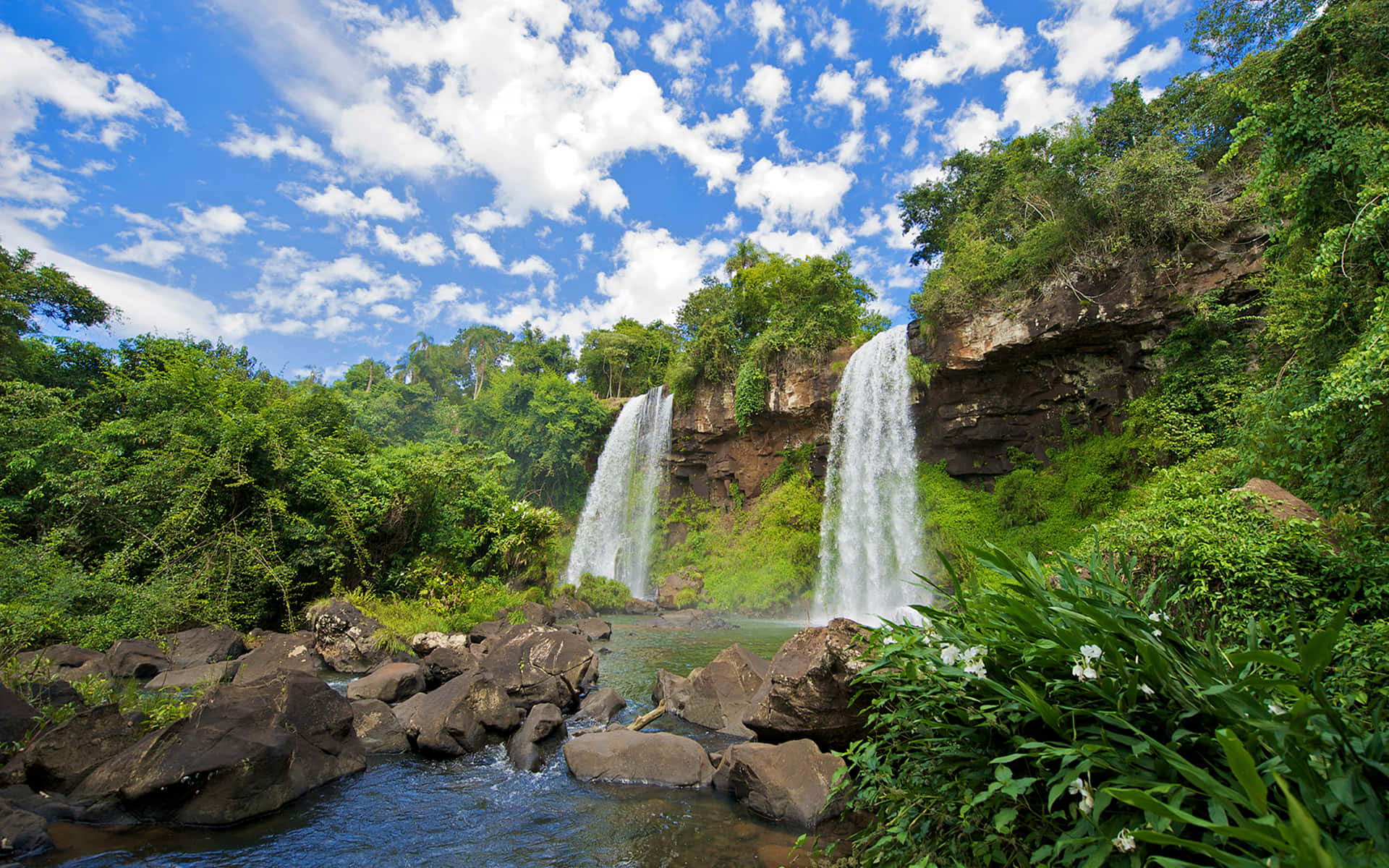 Majestic Iguazu Twin Falls - Nature's Wonder