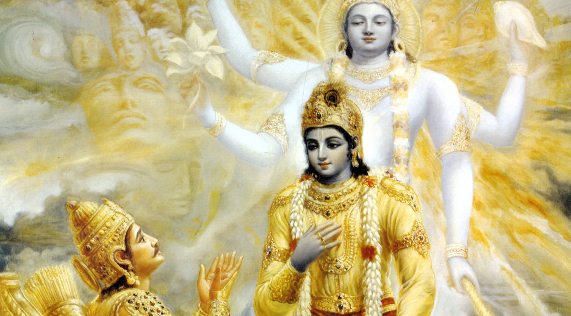 Majestic Image Of Krishna 4k Background