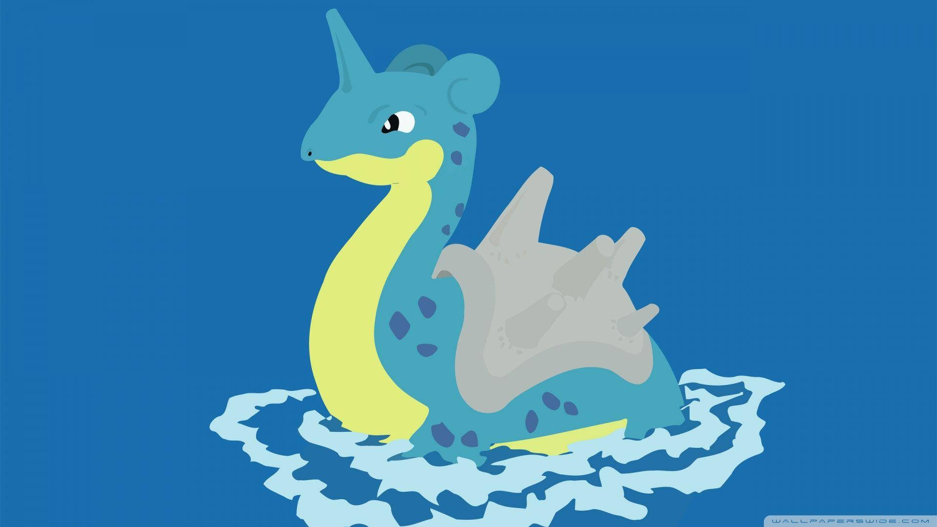 Majestic Lapras Sailing In The Dusk Background