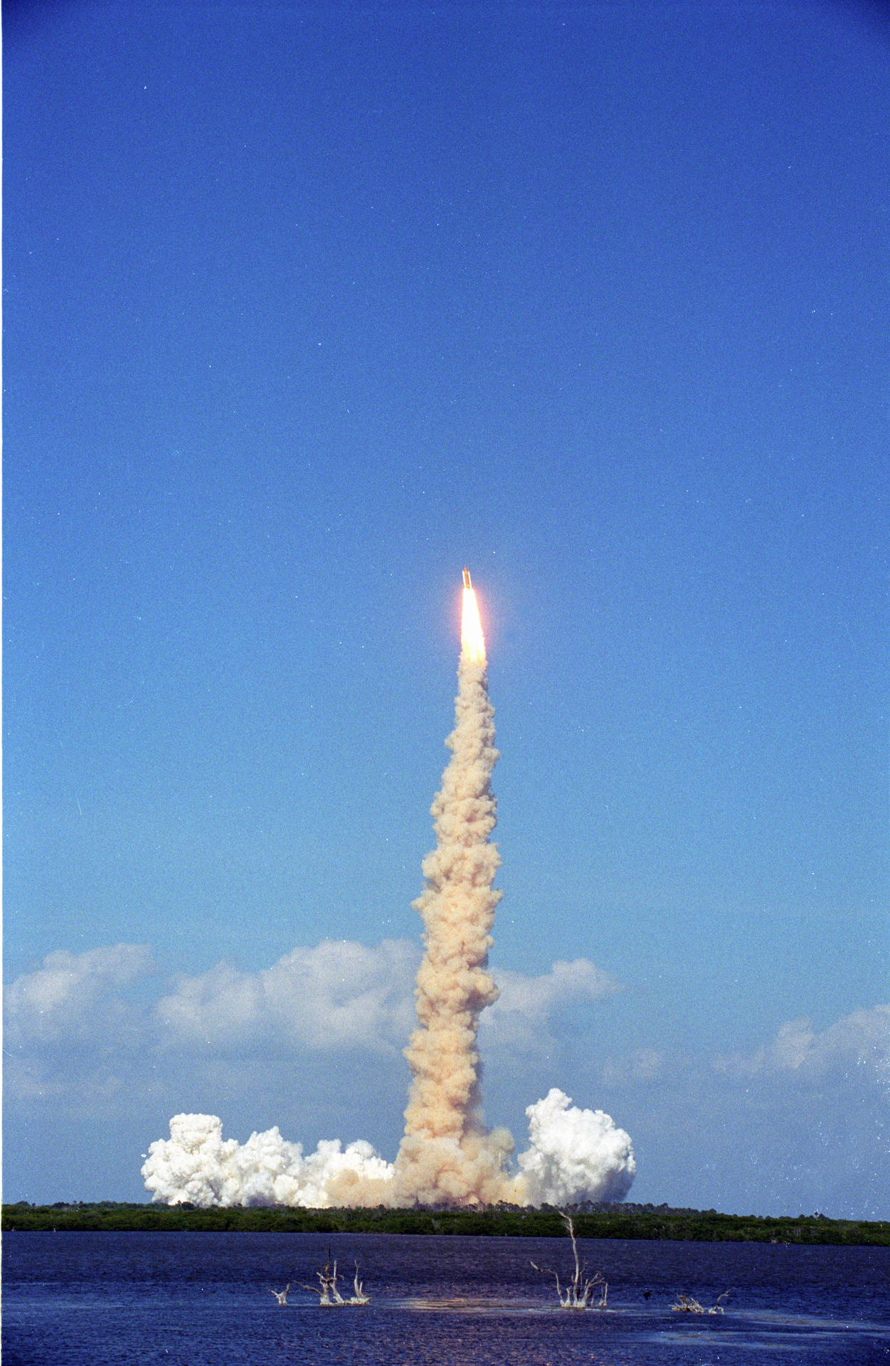 Majestic Launch Of Ares I-x At Kennedy Space Center Background