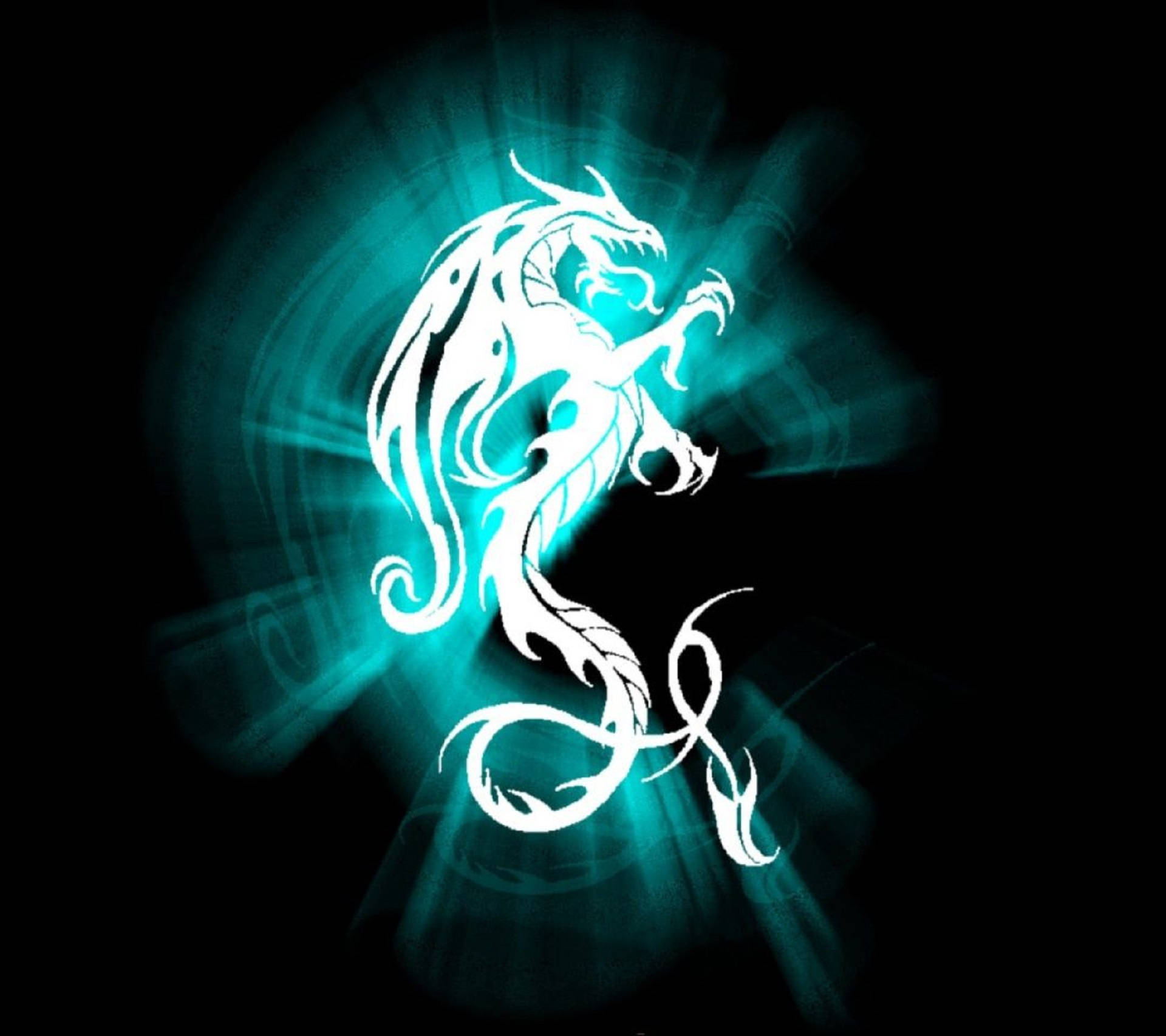 Majestic Light Dragon Unleashing Power Background