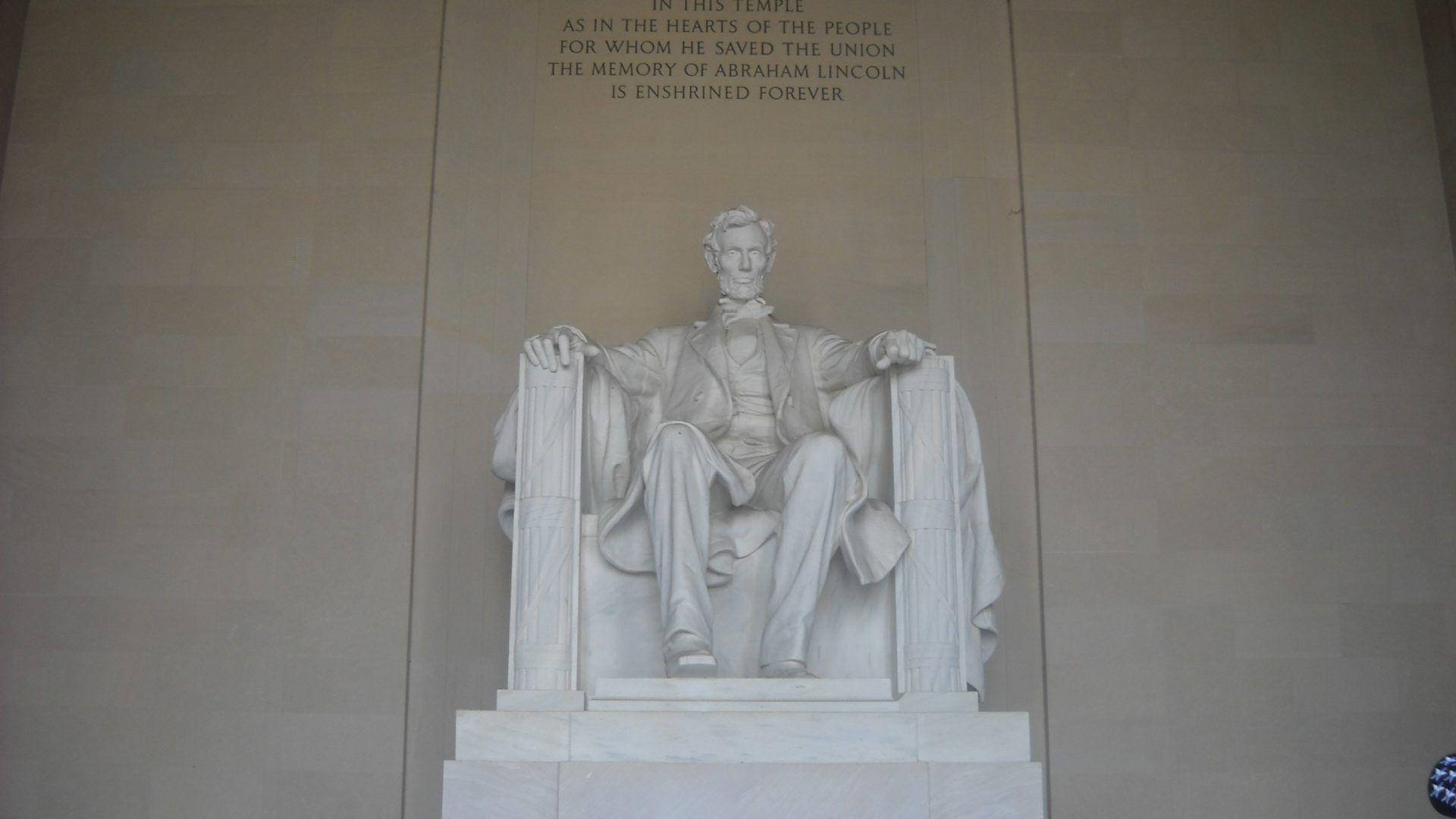 Majestic Lincoln Statue At The Lincoln Monument