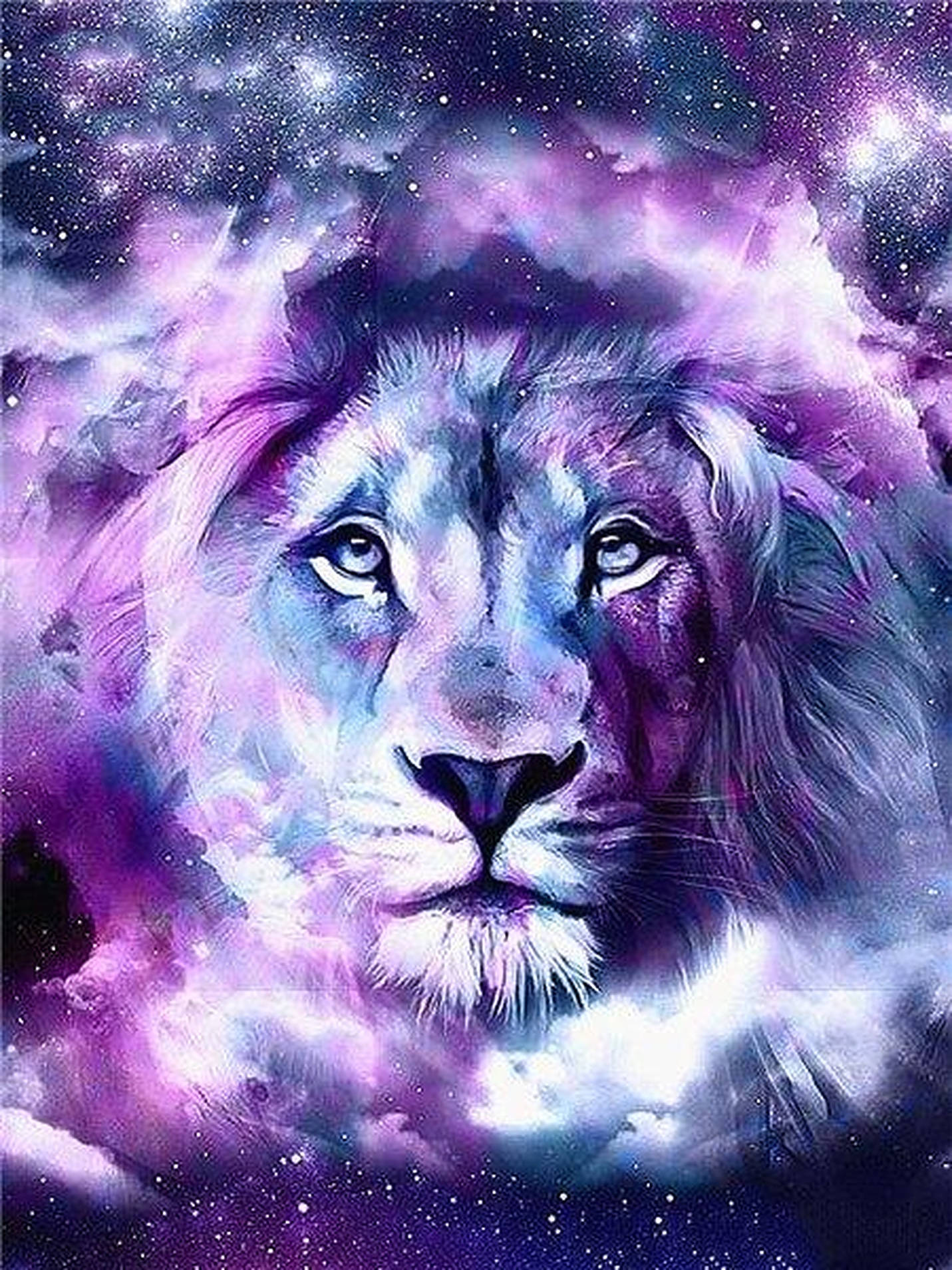 Majestic Lion Galactic Portrait