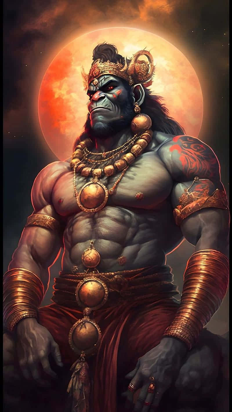 Majestic_ Lord_ Hanuman_ Artwork