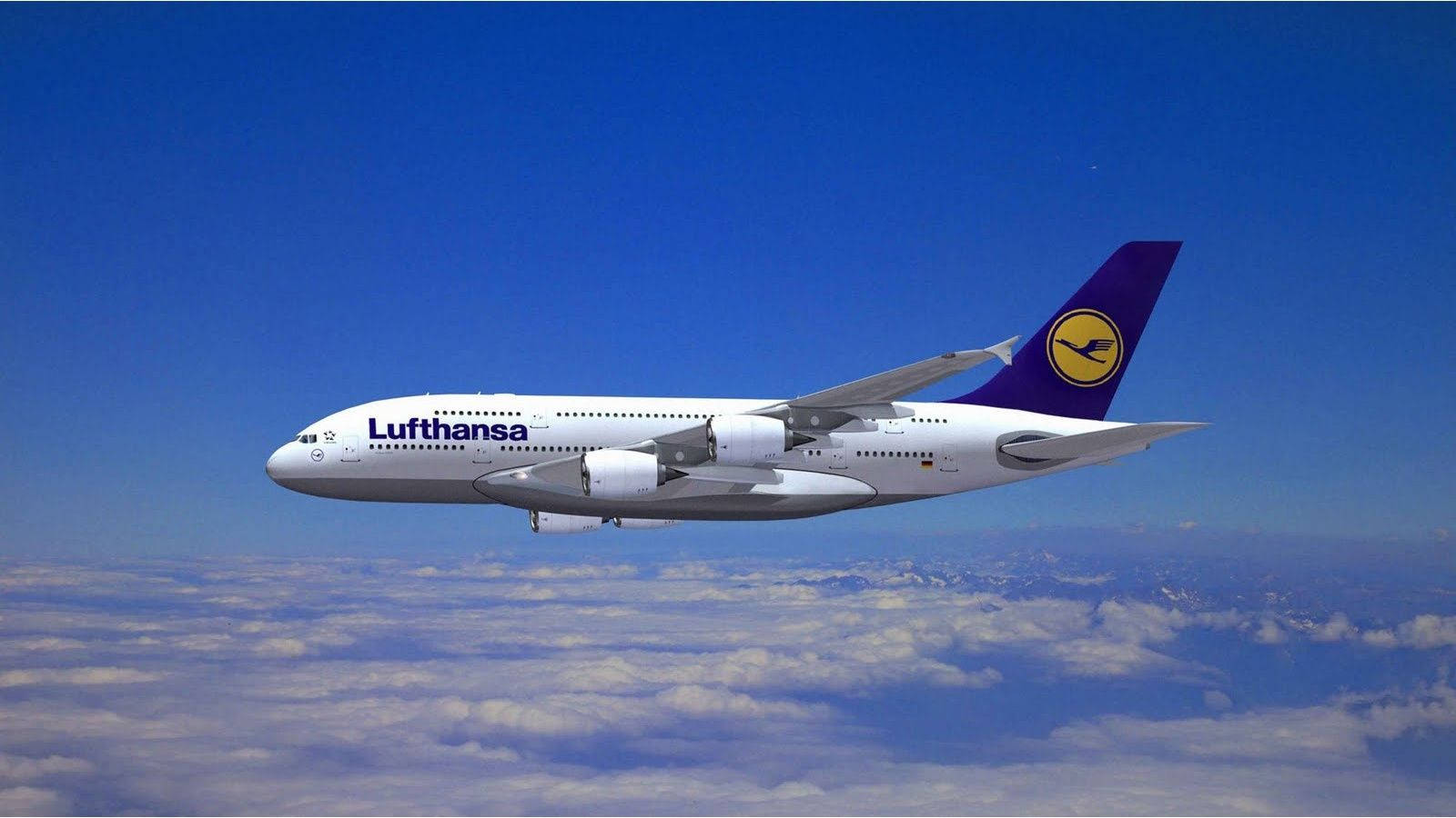 Majestic Lufthansa Aircraft Soaring In The Skies