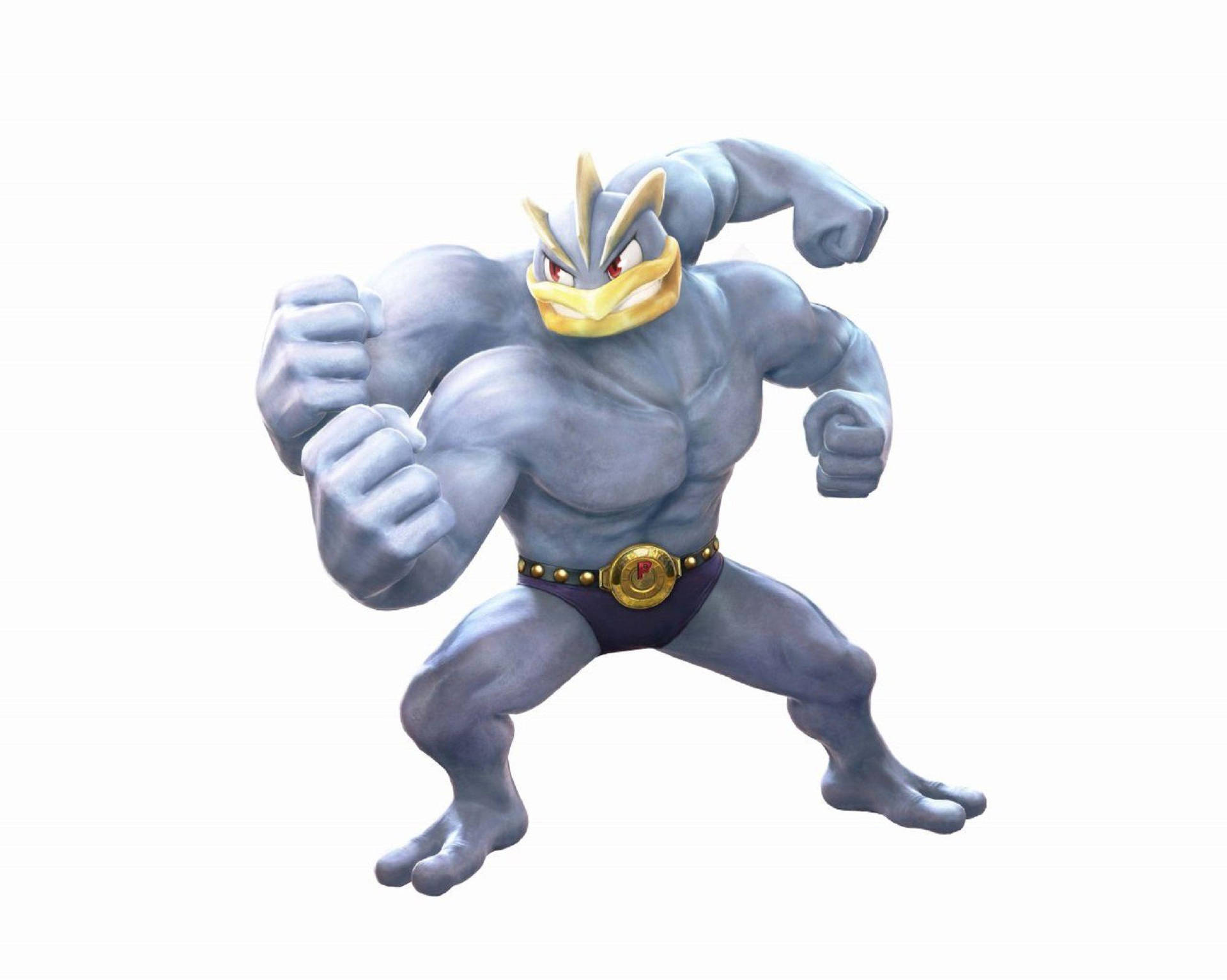 Majestic Machamp In 3d Style Background