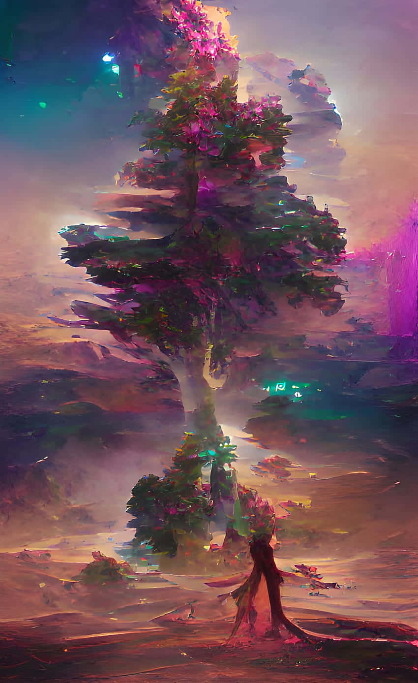 Majestic Magical Tree Background
