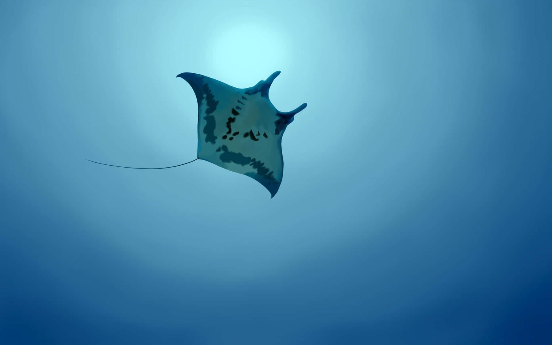 Majestic Manta Ray Underwater Background