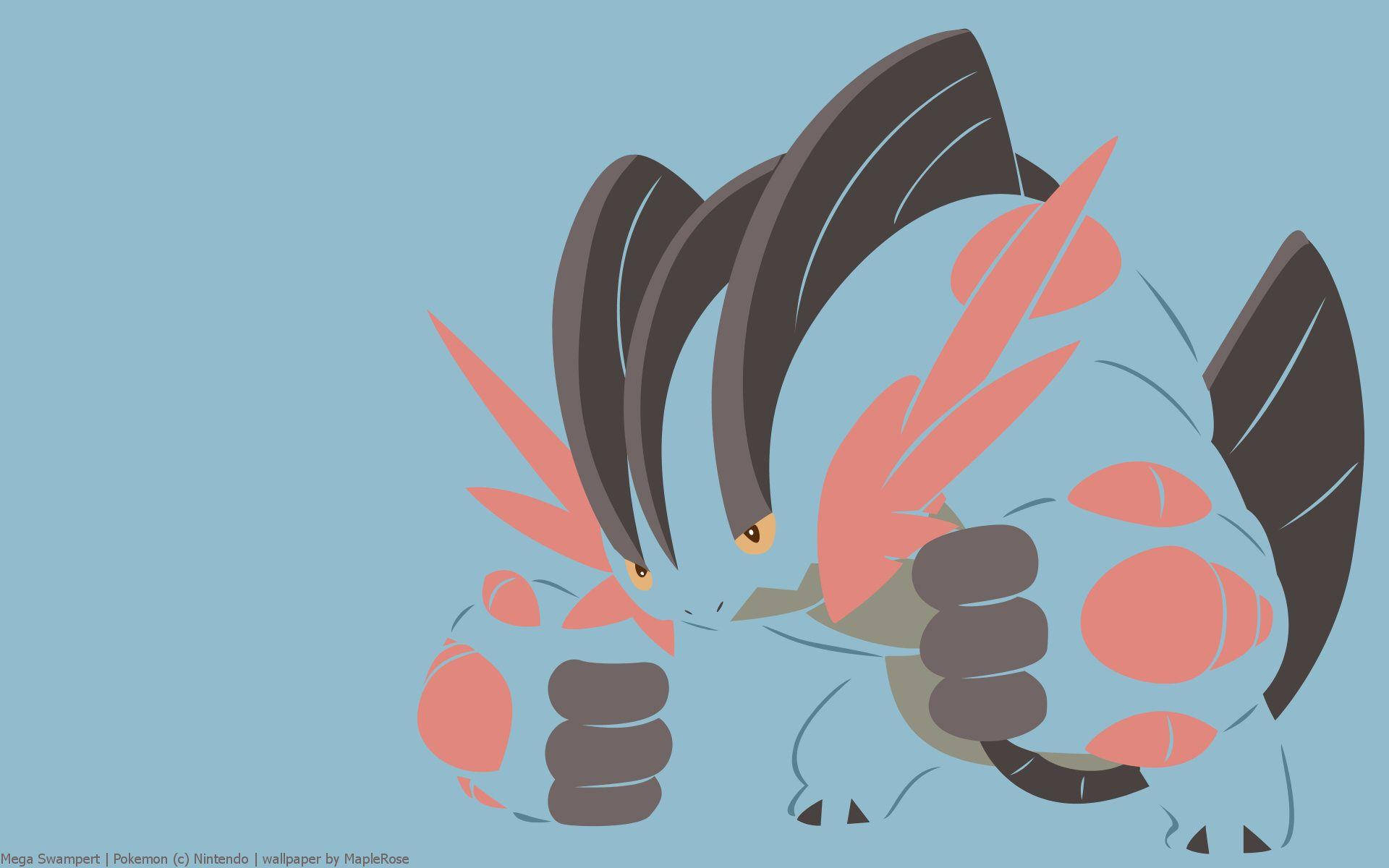 Majestic Mega Swampert In Amazing Vector Art