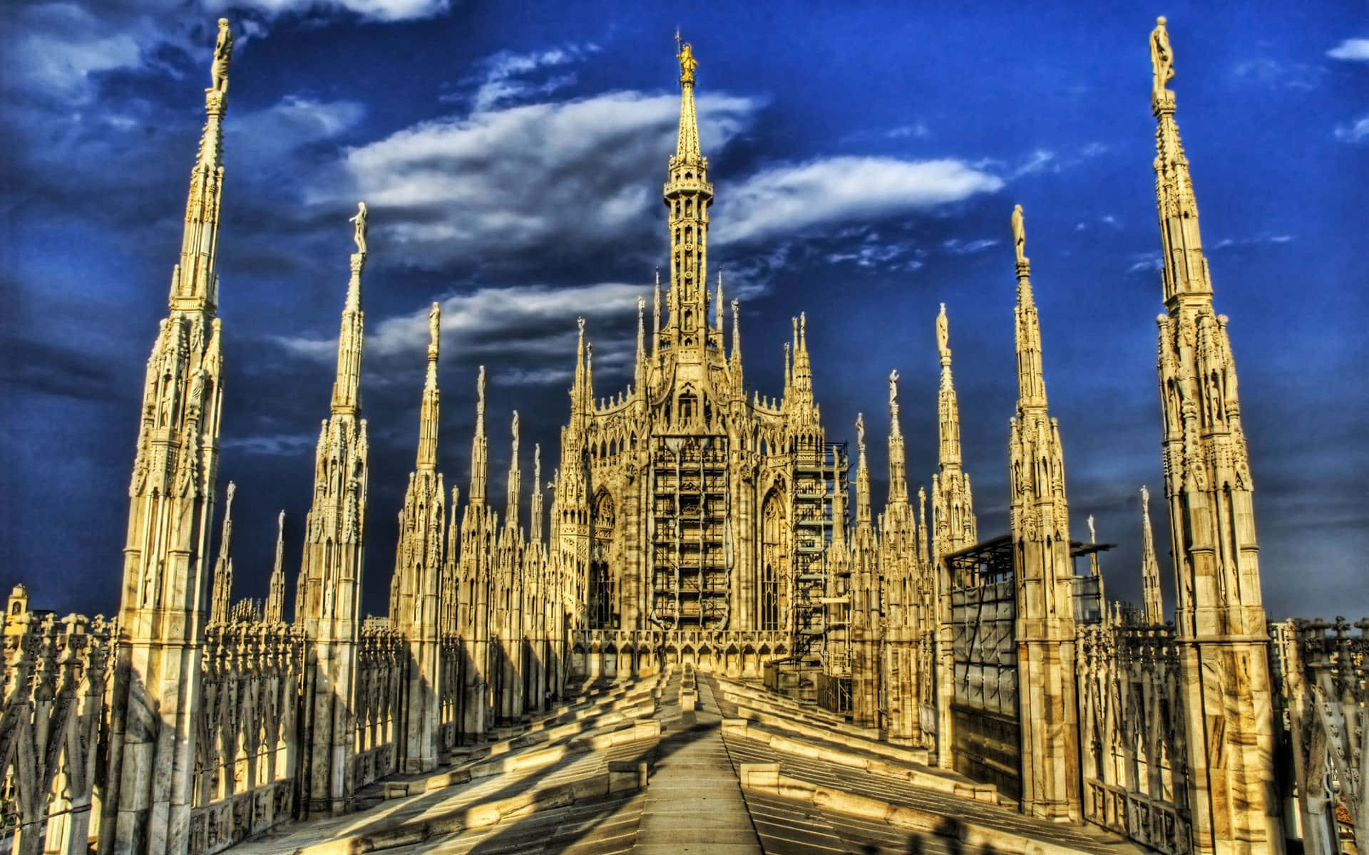 Majestic Milan Cathedral Under A Clear Sky