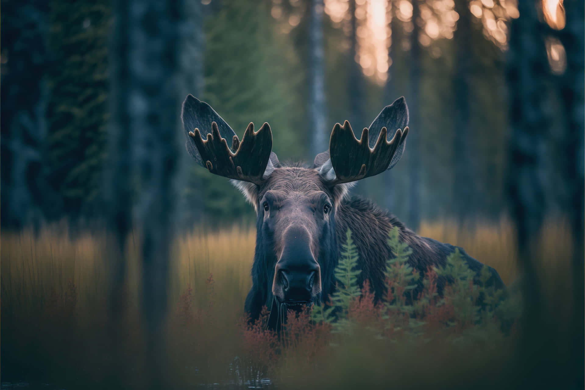 Majestic Moosein Wilderness Background