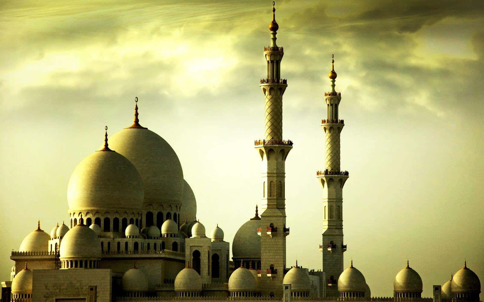 Majestic_ Mosque_ Silhouette Background