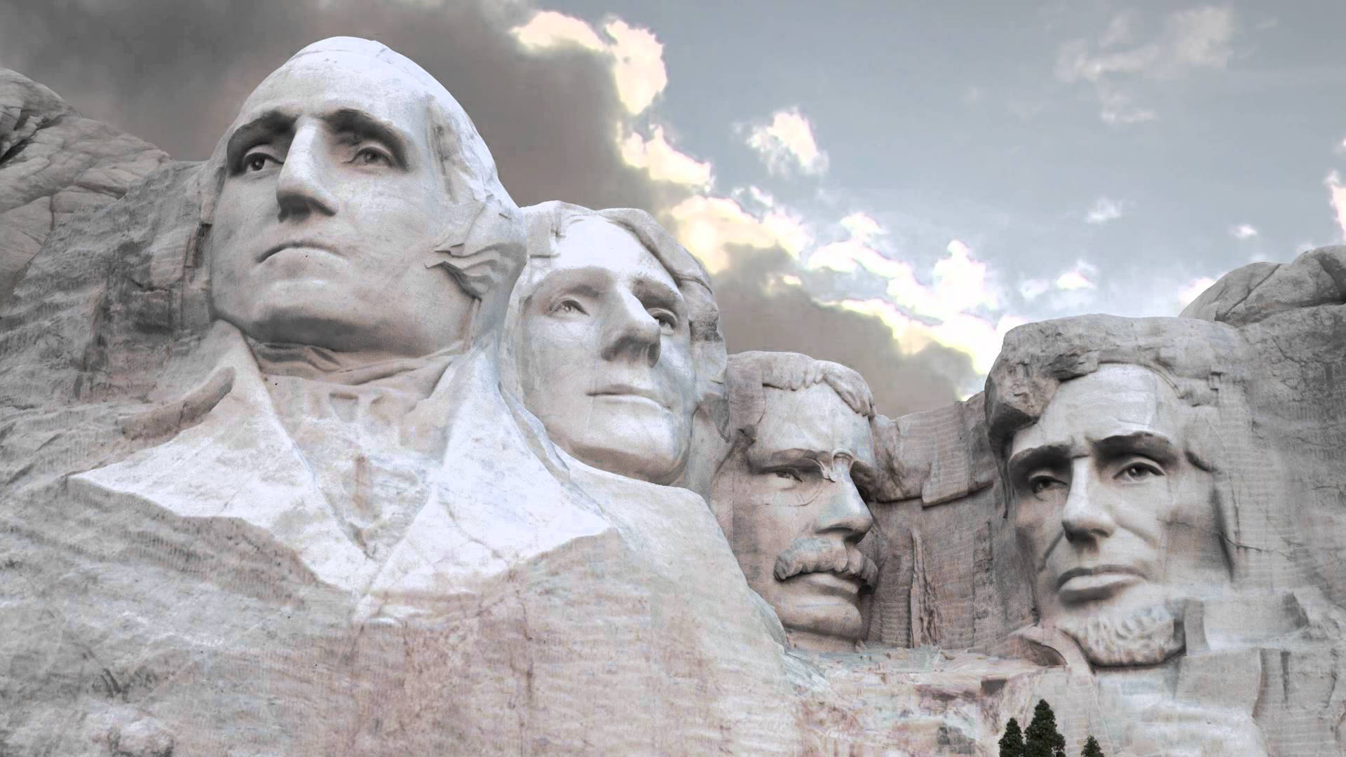 Majestic Mount Rushmore On A Gloomy Day