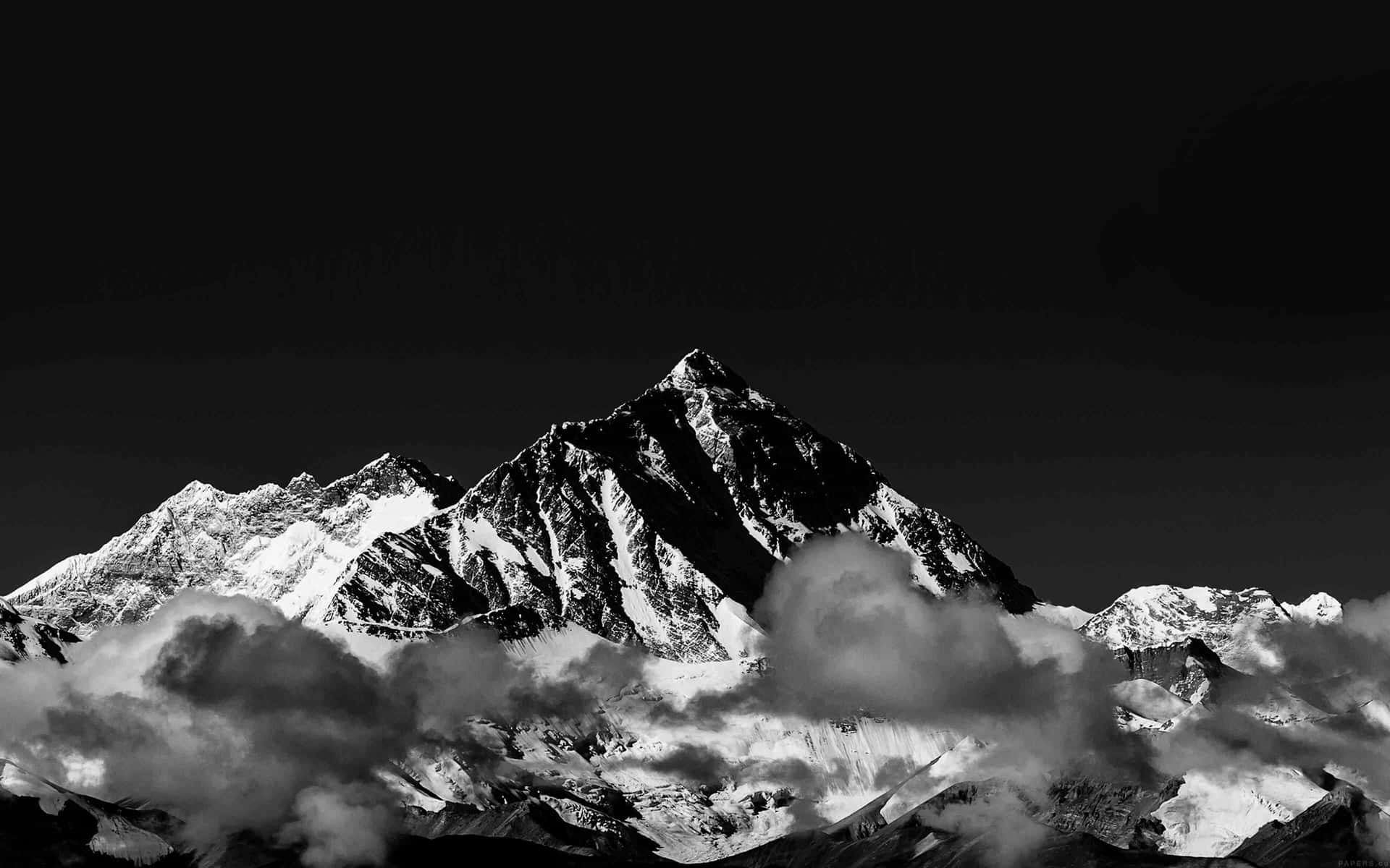 Majestic_ Mountain_ Peaks_ Above_ Clouds_4 K_ B W Background