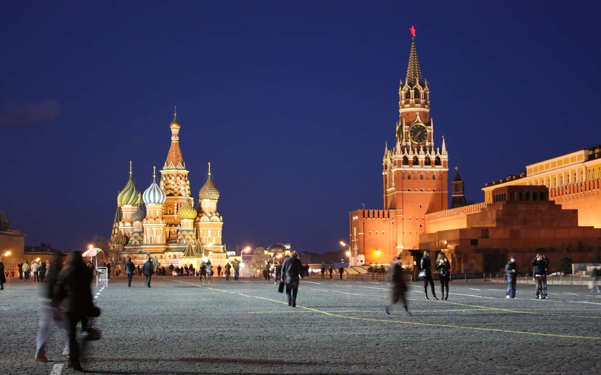 Majestic Night View Of The Kremlin