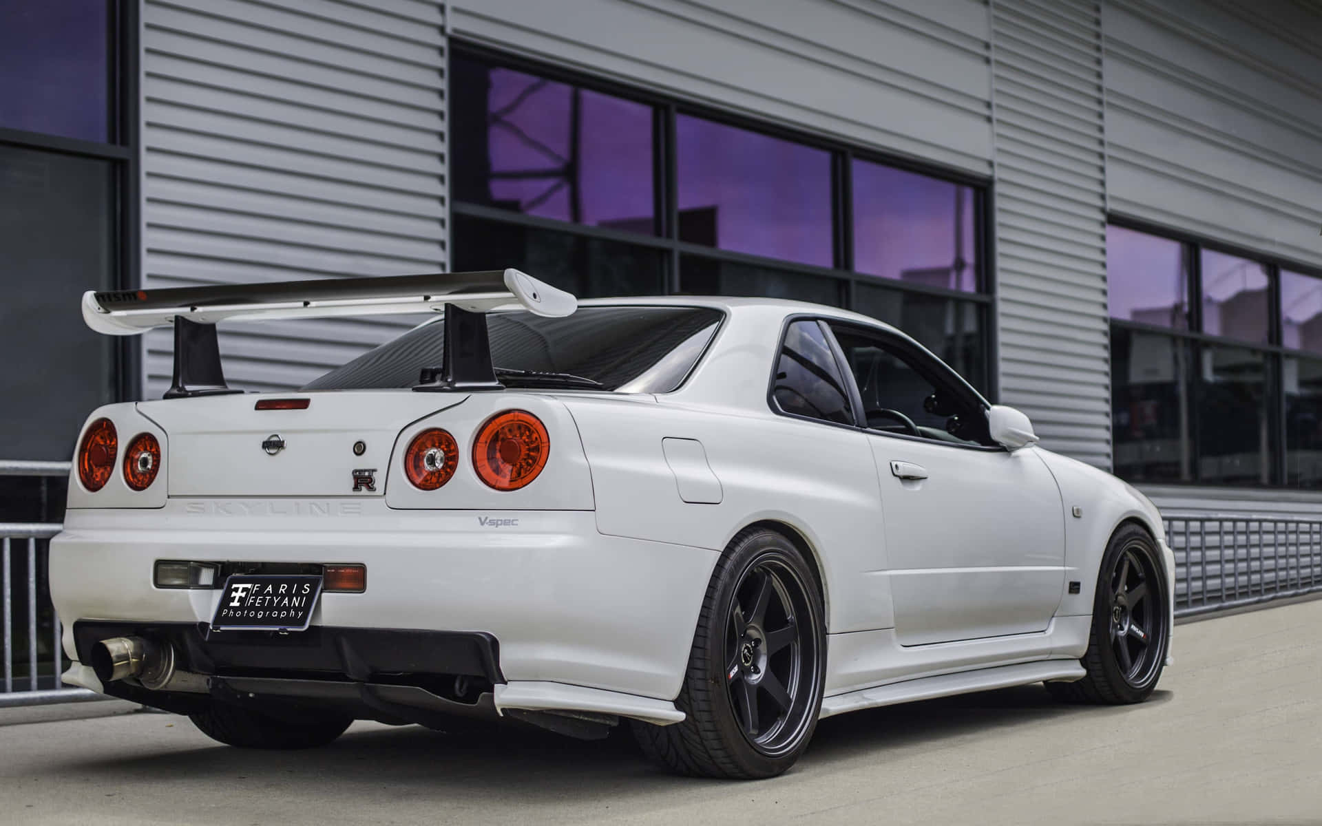Majestic Nissan Skyline In Its Element Background