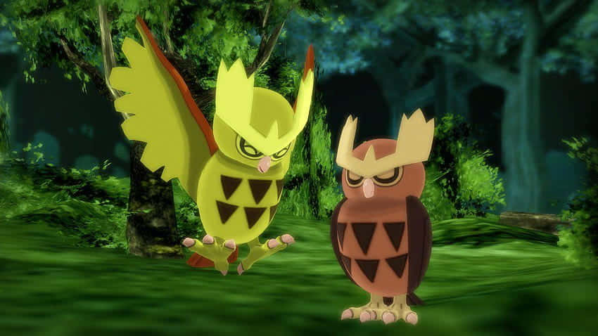 Majestic Noctowl On A Moonlit Night Background