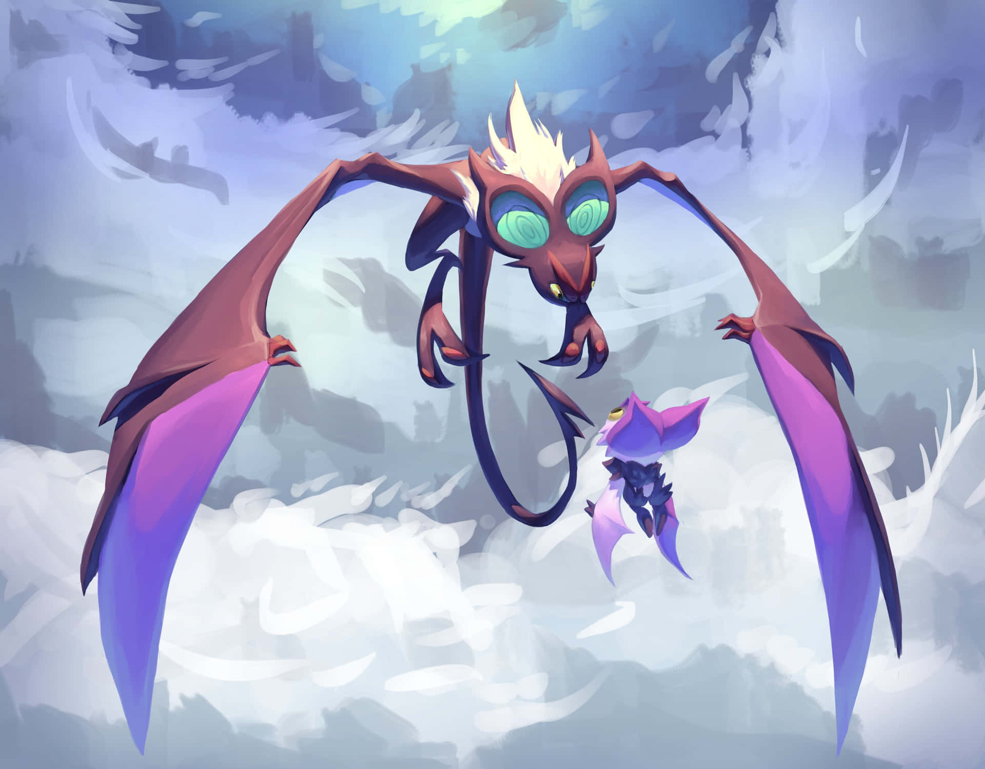 Majestic Noivern Flying Background