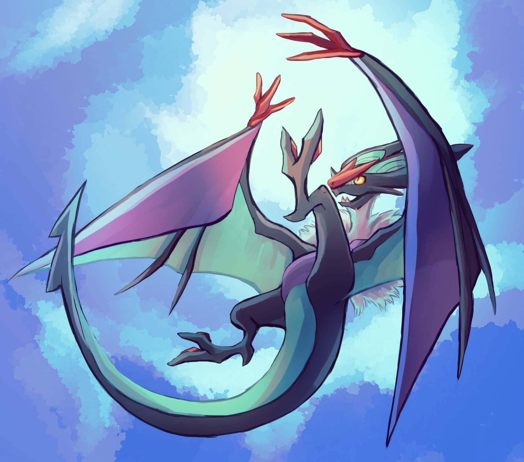 Majestic Noivern Flying Background