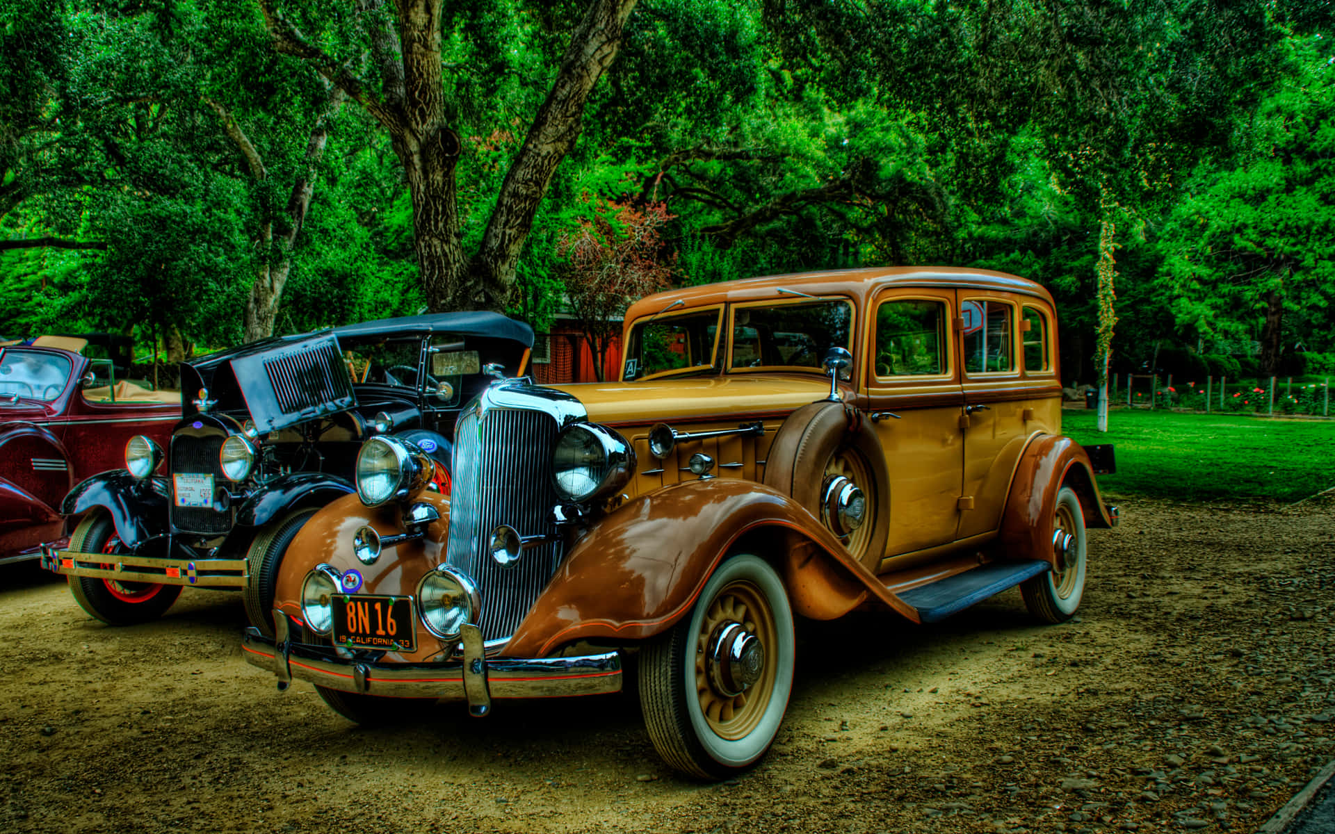 Majestic Packard Twelve Vintage Car Background