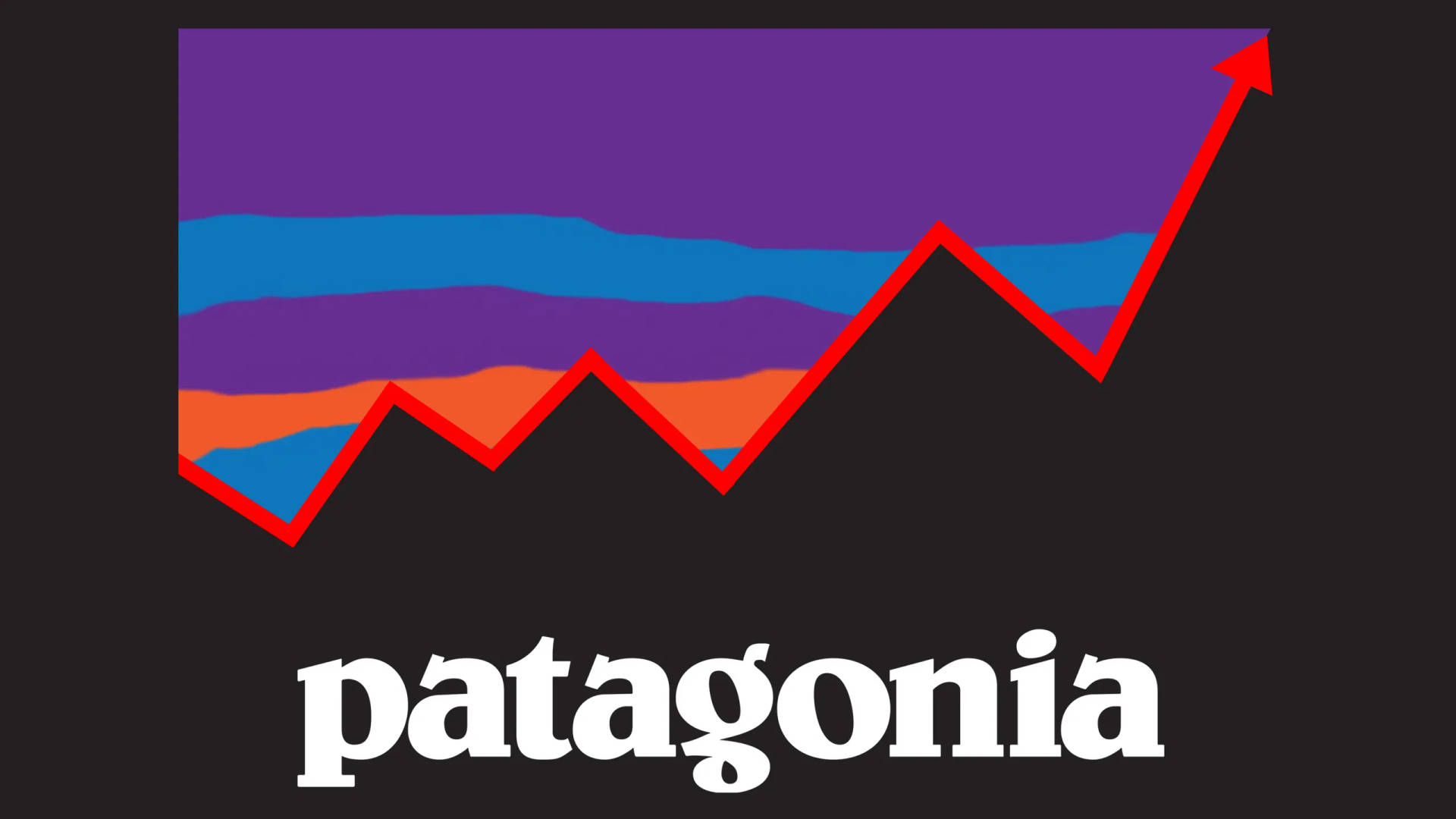 Majestic Patagonia Logo Over Vibrant Background