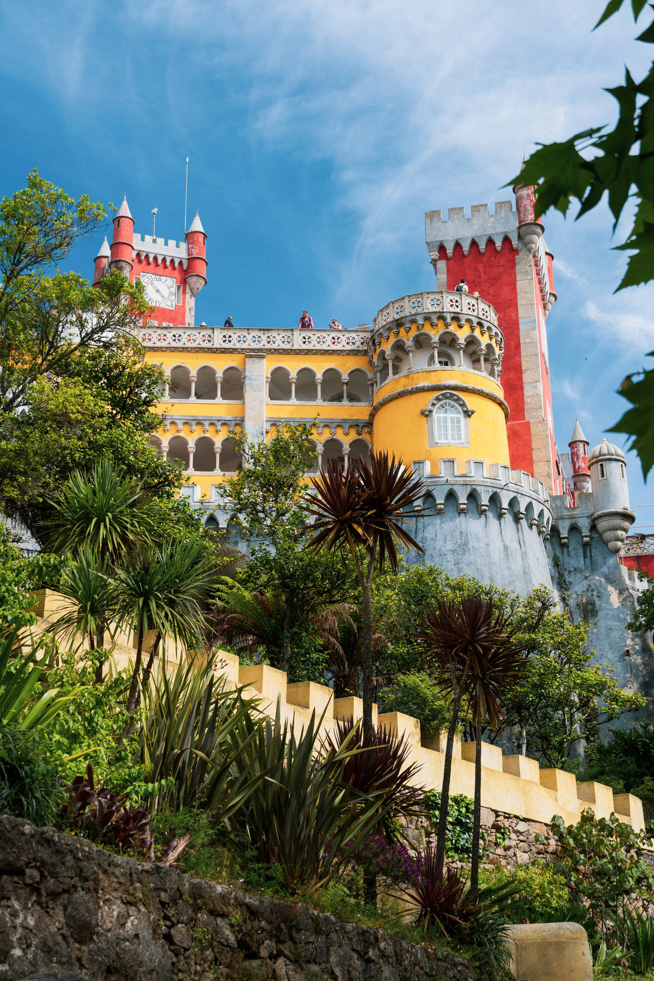 Majestic Pena Palace In Historic Sintra, Portugal Background