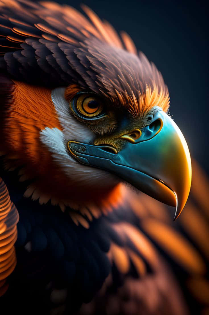Majestic_ Philippine_ Eagle_ Portrait Background
